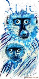 Baboon-Baby-Blue